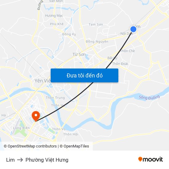 Lim to Phường Việt Hưng map