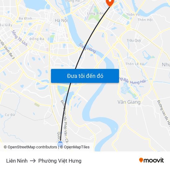 Liên Ninh to Phường Việt Hưng map