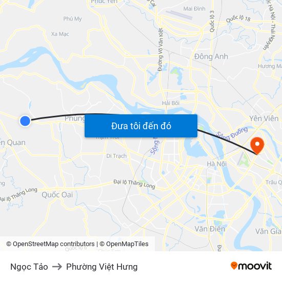 Ngọc Tảo to Phường Việt Hưng map