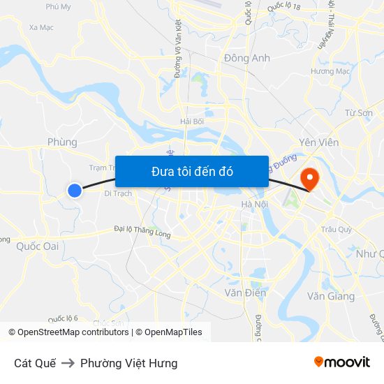 Cát Quế to Phường Việt Hưng map
