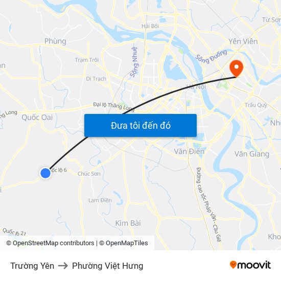 Trường Yên to Phường Việt Hưng map