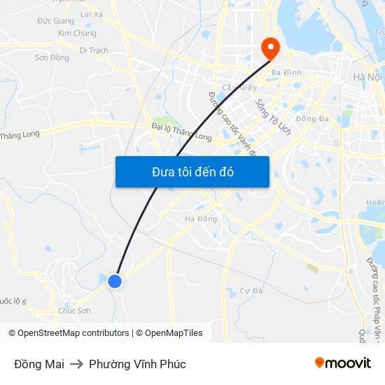 Đồng Mai to Phường Vĩnh Phúc map