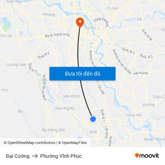 Đại Cường to Phường Vĩnh Phúc map