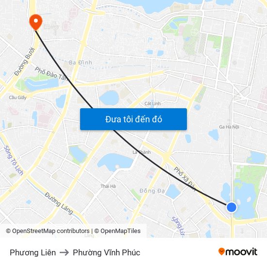 Phương Liên to Phường Vĩnh Phúc map