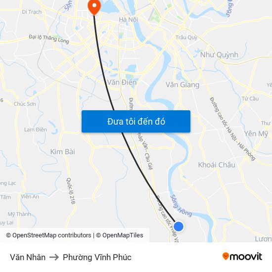 Văn Nhân to Phường Vĩnh Phúc map