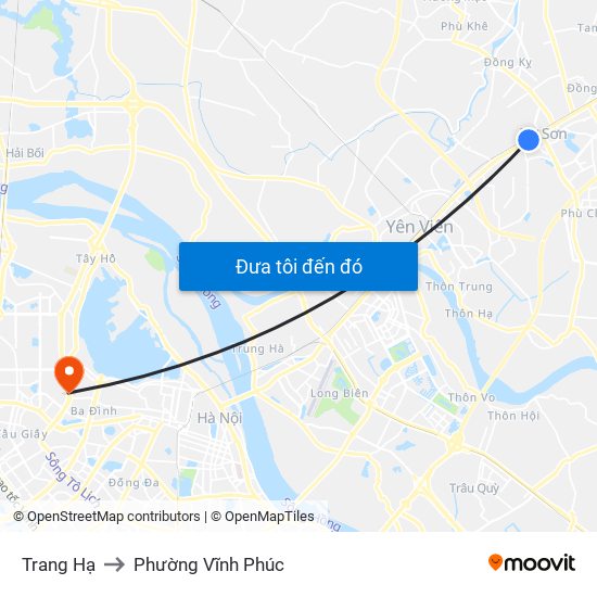 Trang Hạ to Phường Vĩnh Phúc map