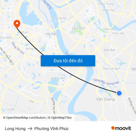 Long Hưng to Phường Vĩnh Phúc map