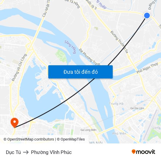 Dục Tú to Phường Vĩnh Phúc map