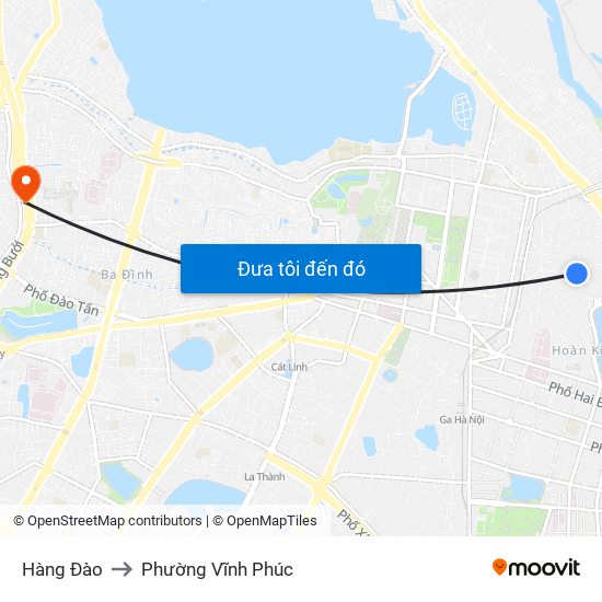 Hàng Đào to Phường Vĩnh Phúc map