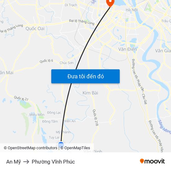 An Mỹ to Phường Vĩnh Phúc map