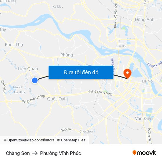 Chàng Sơn to Phường Vĩnh Phúc map