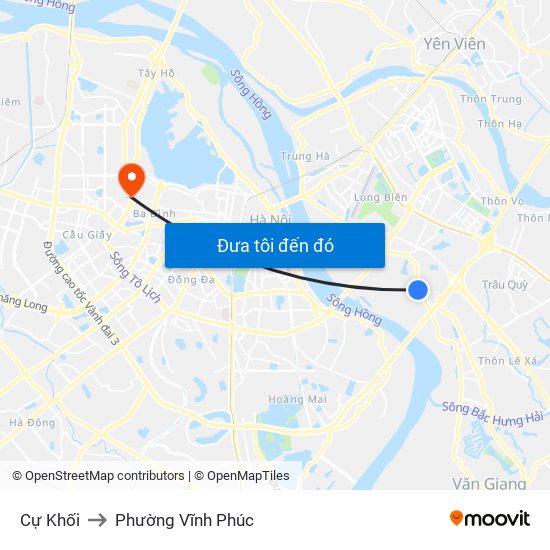 Cự Khối to Phường Vĩnh Phúc map