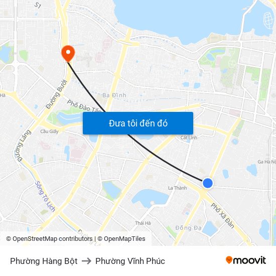 Phường Hàng Bột to Phường Vĩnh Phúc map