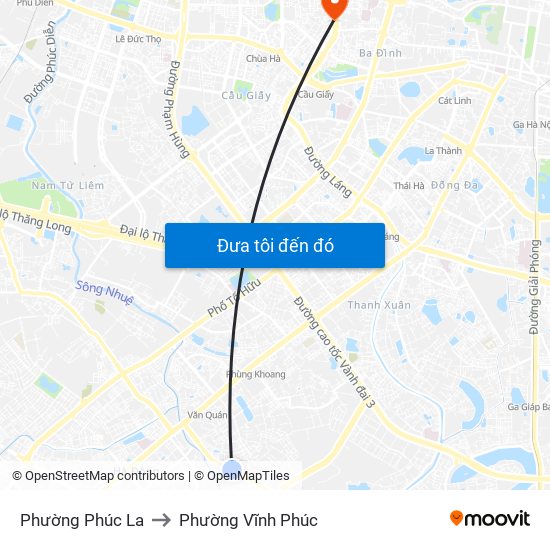 Phường Phúc La to Phường Vĩnh Phúc map