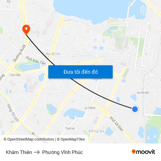 Khâm Thiên to Phường Vĩnh Phúc map