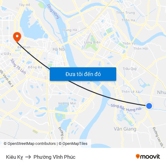 Kiêu Kỵ to Phường Vĩnh Phúc map