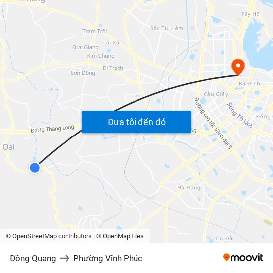 Đồng Quang to Phường Vĩnh Phúc map