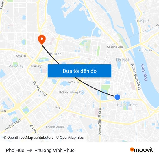 Phố Huế to Phường Vĩnh Phúc map