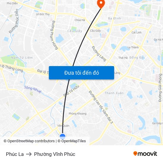 Phúc La to Phường Vĩnh Phúc map