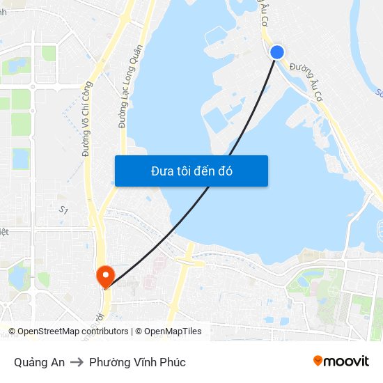 Quảng An to Phường Vĩnh Phúc map