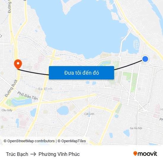 Trúc Bạch to Phường Vĩnh Phúc map