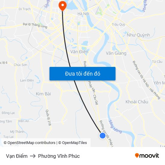 Vạn Điểm to Phường Vĩnh Phúc map