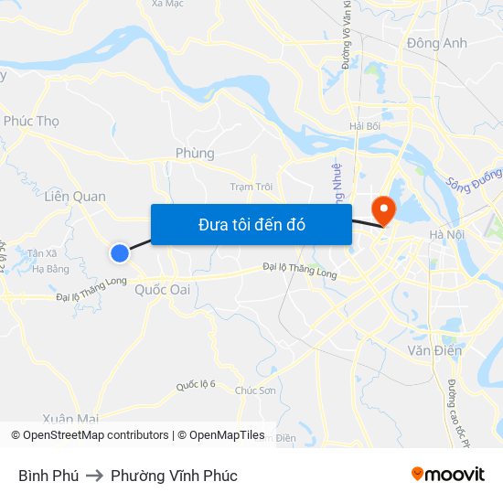 Bình Phú to Phường Vĩnh Phúc map