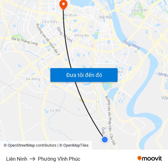 Liên Ninh to Phường Vĩnh Phúc map