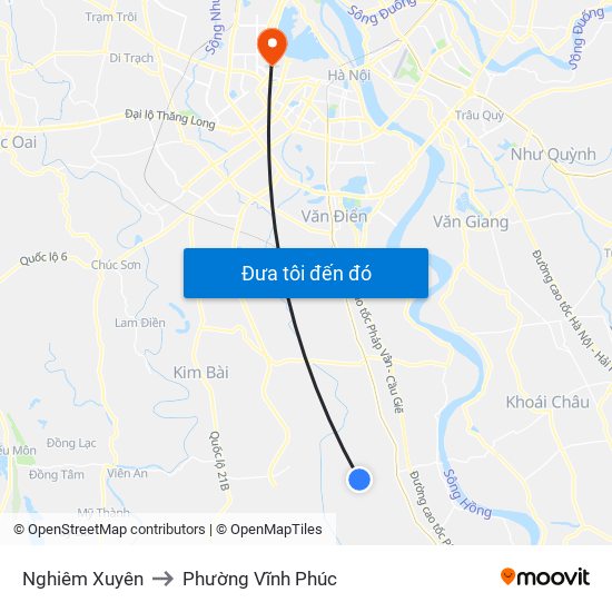Nghiêm Xuyên to Phường Vĩnh Phúc map