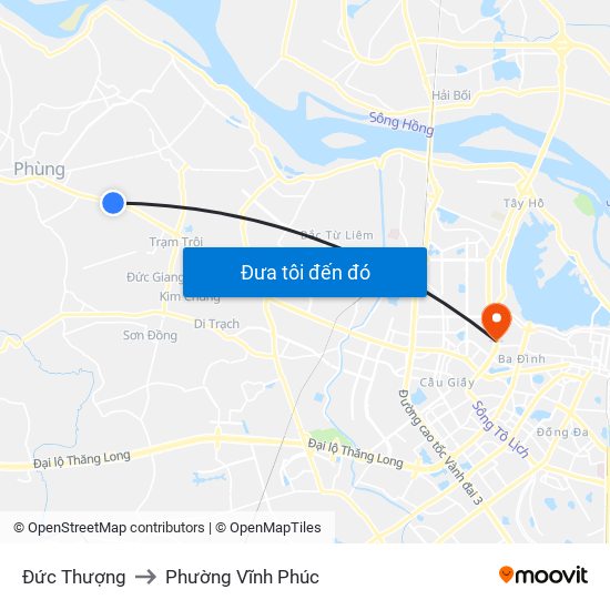 Đức Thượng to Phường Vĩnh Phúc map