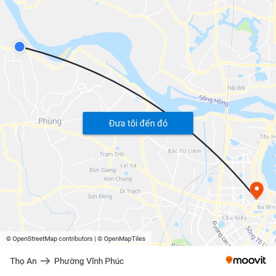 Thọ An to Phường Vĩnh Phúc map