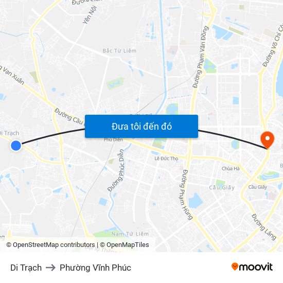 Di Trạch to Phường Vĩnh Phúc map