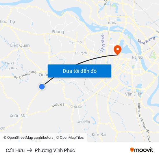 Cấn Hữu to Phường Vĩnh Phúc map