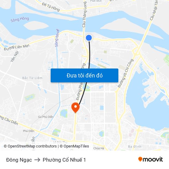 Đông Ngạc to Phường Cổ Nhuế 1 map