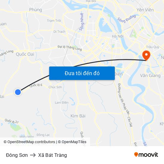 Đông Sơn to Xã Bát Tràng map