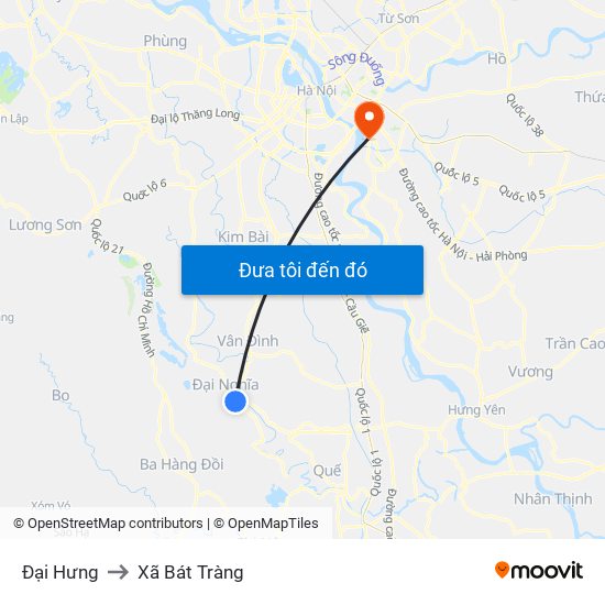 Đại Hưng to Xã Bát Tràng map