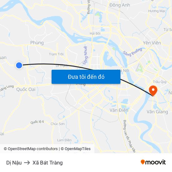 Dị Nậu to Xã Bát Tràng map