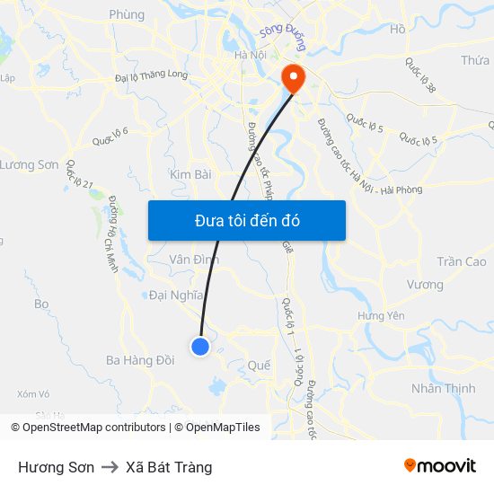 Hương Sơn to Xã Bát Tràng map