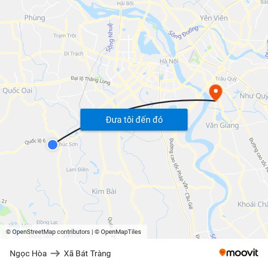 Ngọc Hòa to Xã Bát Tràng map