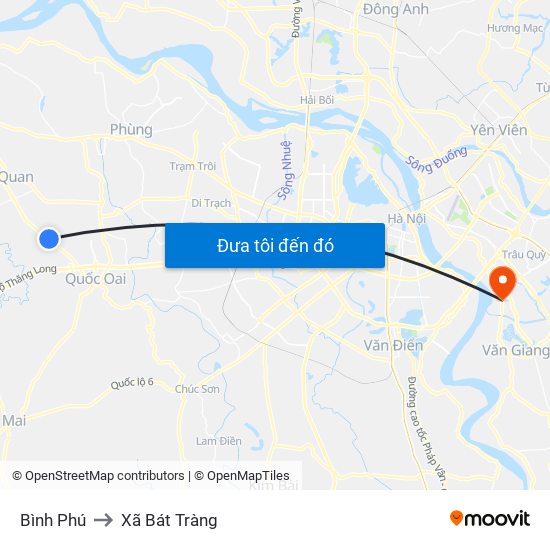 Bình Phú to Xã Bát Tràng map