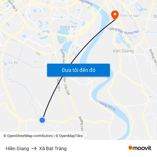 Hiền Giang to Xã Bát Tràng map