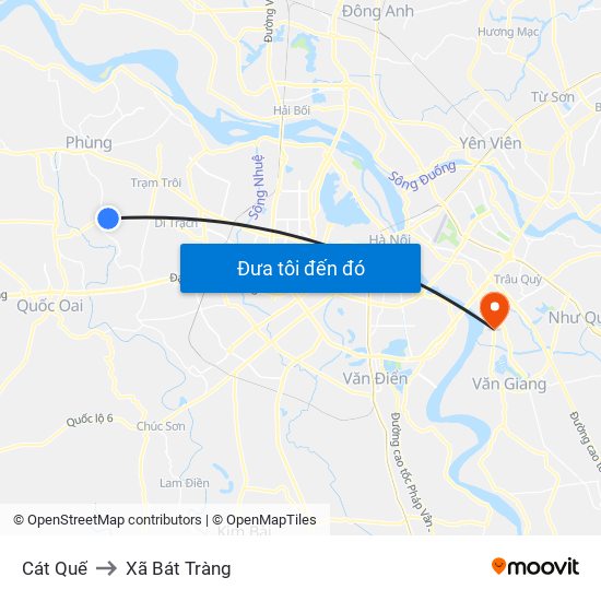 Cát Quế to Xã Bát Tràng map