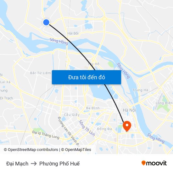 Đại Mạch to Phường Phố Huế map