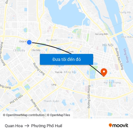 Quan Hoa to Phường Phố Huế map