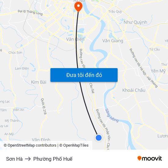 Sơn Hà to Phường Phố Huế map