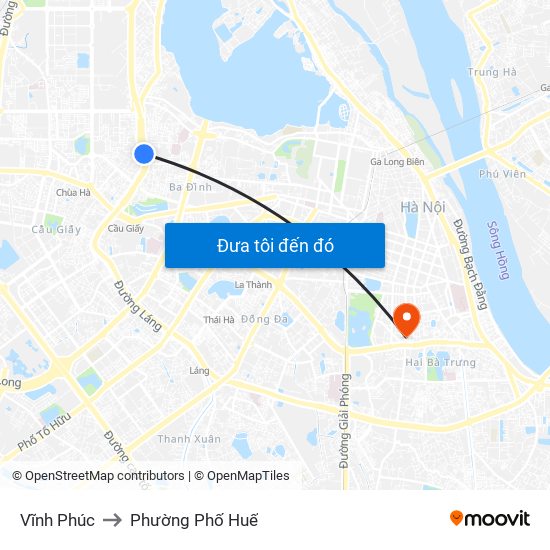 Vĩnh Phúc to Phường Phố Huế map