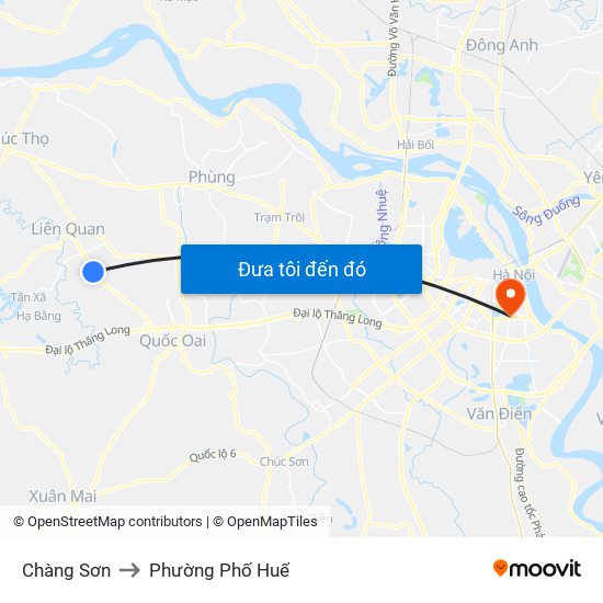 Chàng Sơn to Phường Phố Huế map