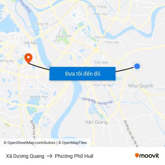 Xã Dương Quang to Phường Phố Huế map