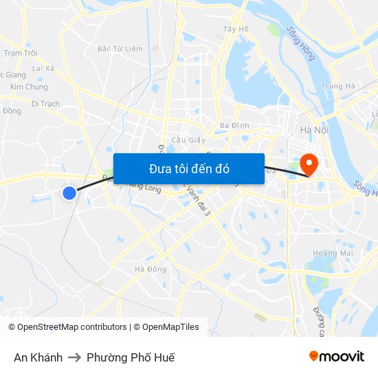 An Khánh to Phường Phố Huế map