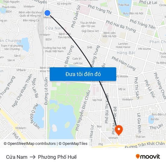 Cửa Nam to Phường Phố Huế map